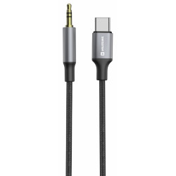 Swissten Audio Adapter Textile USB-C - 3.5mm Jack Cable 1.5m
