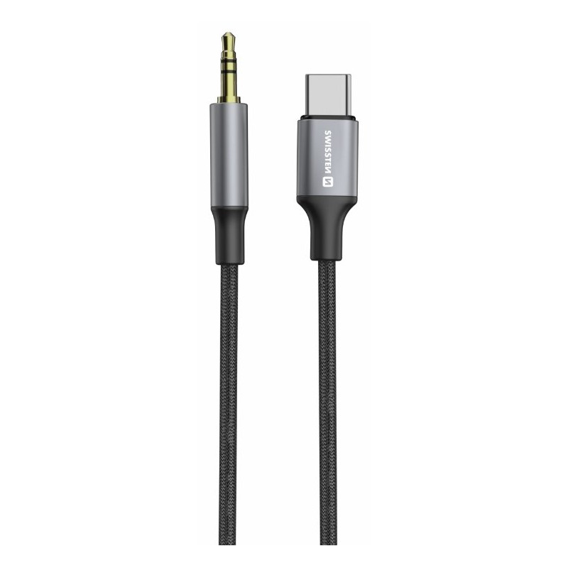 Swissten Audio Adapter Textile USB-C - 3.5mm Jack Cable 1.5m