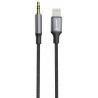 Swissten Audio Adapter Textile Lightning - 3.5mm Jack Cable 1.5m