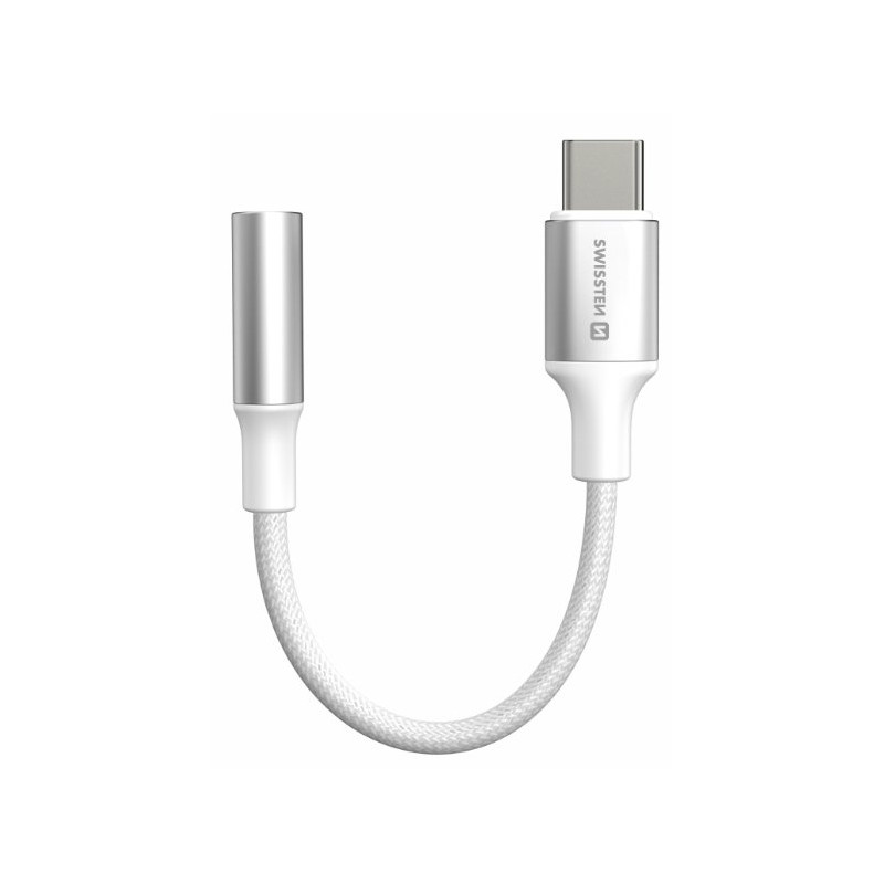 Swissten Textile USB-C to Jack 3.5mm Audio Adapter 15cm