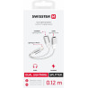 Swissten Textile Lightning Audio Charging Adapter 2x Lightning 0.12m