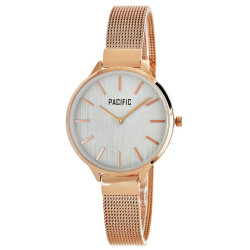 Pacific X6094-6 Women’s Watch Rose Gold Mesh Bracelet Grey Dial