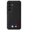 BMW Leather Tricolor Stripe with MagSafe Back Case for Samsung Galaxy S25