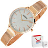 Pacific X6094-6 Women’s Watch Rose Gold Mesh Bracelet Grey Dial