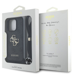 Guess GUHCP16LP4GMGCRK PU 4G Metal Logo Crossbody Strap Case for Apple iPhone 16 Pro