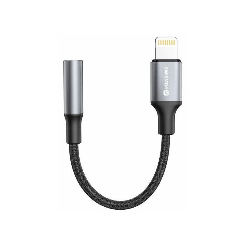 Swissten Lightning to Jack 3.5mm AUX Audio Adapter for iPhone and iPad 15 cm