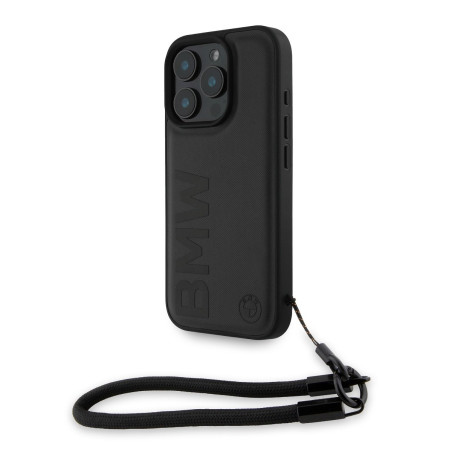 BMW Leather Signature and Strap Case for Apple iPhone 16 Pro