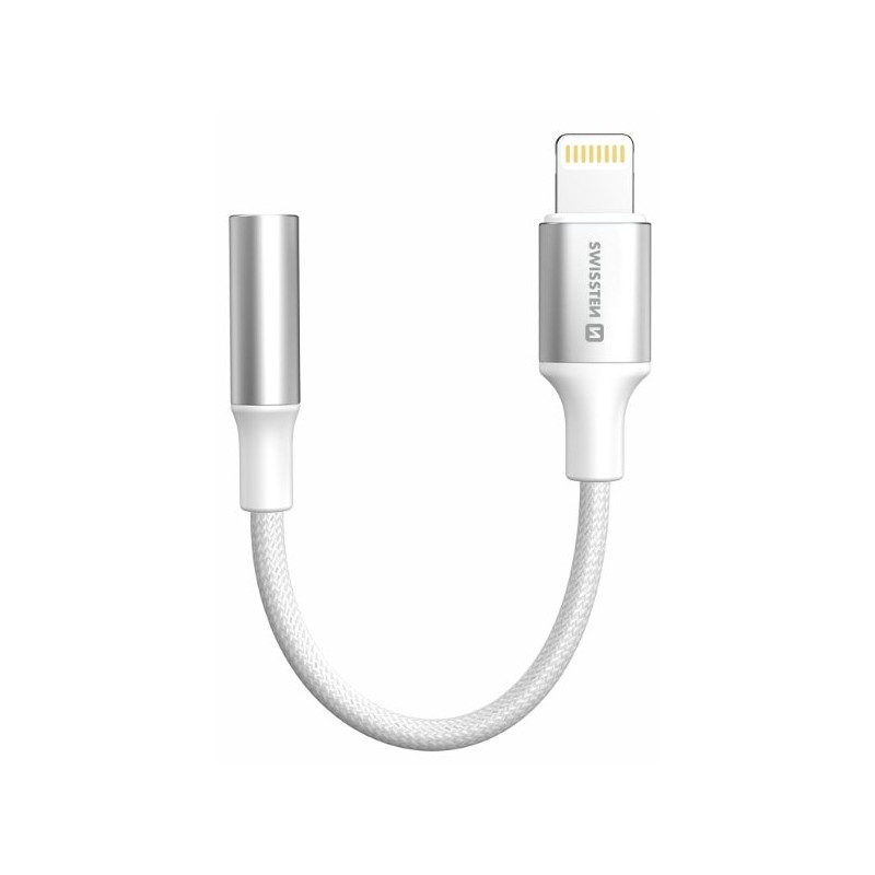 Swissten Textile Lightning to Jack 3.5mm Audio Adapter 15cm