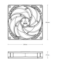 Arctic P14 Fan 3-pin / 140mm