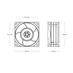 Arctic S8038-10K Server Fan 4-pin / 40mm