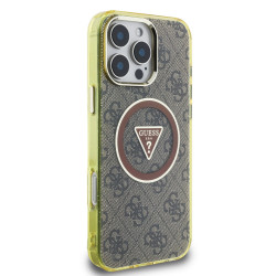 Guess IML 4G Glitter and Triangle Logo MagSafe Protective cover for Apple iPhone 16 Pro Max