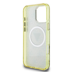Guess IML 4G Glitter and Triangle Logo MagSafe Protective cover for Apple iPhone 16 Pro Max