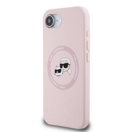 Karl Lagerfeld Liquid Silicone K&CH Heads MagSafe Case for Apple iPhone 16e