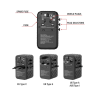Verbatim GaN III Universal 2x USB-C Travel Adapter 100W