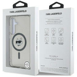Karl Lagerfeld Button Choupette Head Printed Logo MagSafe Case for Samsung Galaxy S25