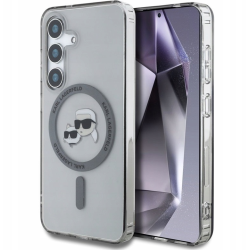 Karl Lagerfeld Button Karl & Choupette Heads Printed Logo MagSafe Case for Samsung Galaxy S25