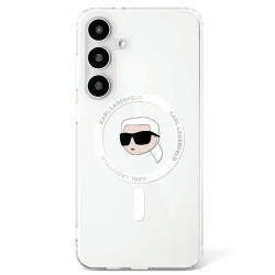 Karl Lagerfeld Button Karl Head Printed Logo MagSafe Case for Samsung Galaxy S25