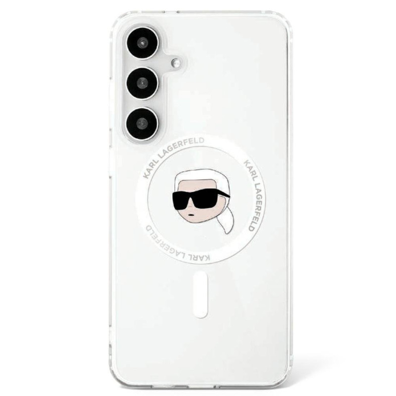 Karl Lagerfeld Button Karl Head Printed Logo MagSafe Case for Samsung Galaxy S25