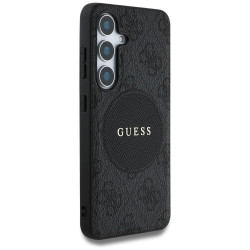 Guess 4G Round Patch Classic Logo MagSafe Case for Samsung Galaxy S25 Plus