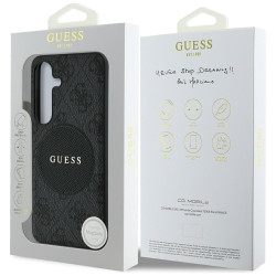 Guess 4G Round Patch Classic Logo MagSafe Case for Samsung Galaxy S25 Plus