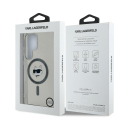 Karl Lagerfeld Button Choupette Head Printed Logo MagSafe Case for Samsung Galaxy S25 Ultra