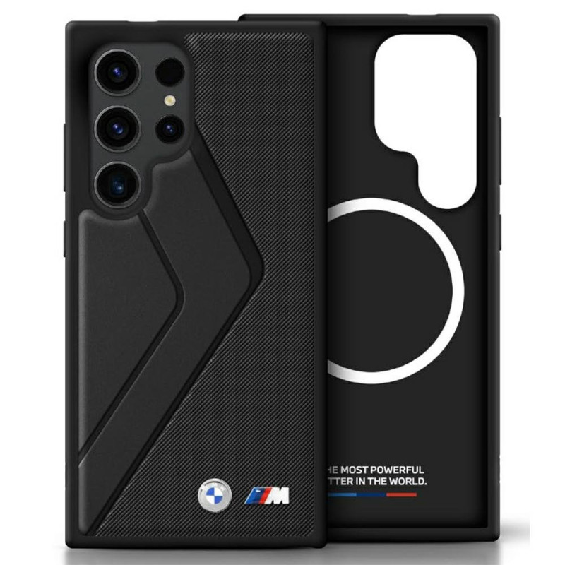 Etui BMW Leather Oversized Stripes MagSafe Case for Samsung Galaxy S25 Ultra