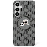 Karl Lagerfeld Button Karl&Choupette Heads On KL Pattern MagSafe Case for Samsung Galaxy S25