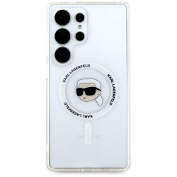 Karl Lagerfeld Button Karl Head Printed Logo MagSafe Case for Samsung Galaxy S25 Ultra