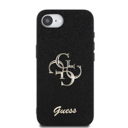 Guess PU Fixed Glitter 4G Metal Logo Case for Apple iPhone 16e