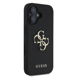 Guess PU Grained 4G Metal Logo Case for Apple iPhone 16
