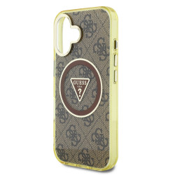 Guess IML 4G Glitter and Triangle Logo MagSafe Case for Apple iPhone 16