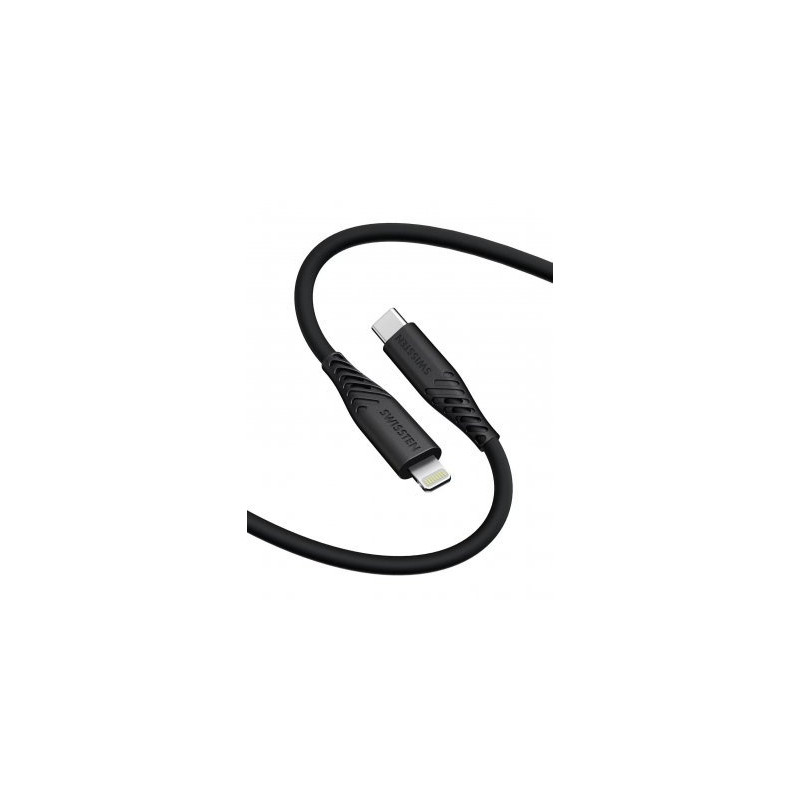 Swissten Soft Silicone USB-C - Lightning 30W Data and Charging Cable 0.4m