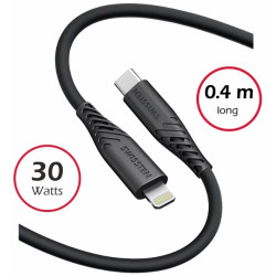Swissten Soft Silicone USB-C - Lightning 30W Data and Charging Cable 0.4m