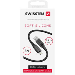 Swissten Soft Silicone USB - Lightning Data and Charging Cable 0.4m