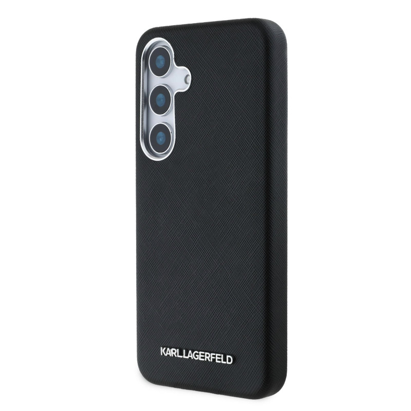 Karl Lagerfeld PU Saffiano Metal Logo and Frame Case for Samsung Galaxy S25
