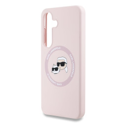 Karl Lagerfeld Liquid Silicone K&CH Heads MagSafe Case for Samsung Galaxy S25 Plus