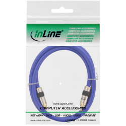 InLine 4043718108374 garso kabelis 25 m RCA Mėlyna