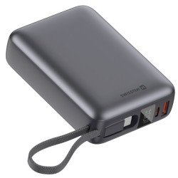 Swissten Power Bank 20000 mAh 45W with Built-In USB-C Cable