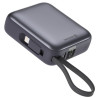 Swissten Power Bank 10000 mAh with Built-In Cables USB-C and Lightning