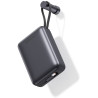 Swissten Power Bank 20000 mAh with Built-In Cables USB-C and Lightning