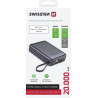 Swissten Power Bank 20000 mAh with Built-In Cables USB-C and Lightning