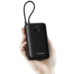 Swissten Voltbox 35W Power Bank 20000 mAh with Built-In Cables USB-C and Lightning