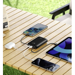 Swissten Voltbox 35W Power Bank 30000 mAh with Built-In Cables USB-C and Lightning