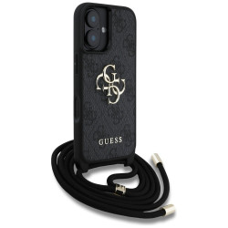 Guess PU 4G Metal Logo Crossbody Strap Case for Apple iPhone 16