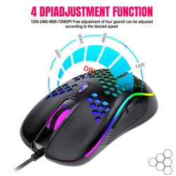 RoGer S4 Wired Gaming Mouse DPI 7200 / RGB