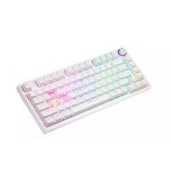Savio Phenix WHITE GAT YELLOW Mechanical Keyboard Gaming USB + Bluetooth