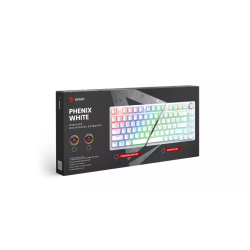 Savio Phenix WHITE GAT YELLOW Mechanical Keyboard Gaming USB + Bluetooth