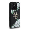 Guess PU Grained Roses 4G Metal Logo Case for Apple iPhone 16 Pro