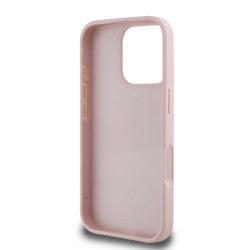 Guess PU Grained Roses 4G Metal Logo Case for Apple iPhone 16 Pro
