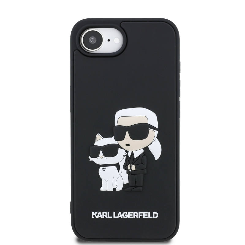 Karl Lagerfeld 3D Rubber Karl and Choupette Case for Apple iPhone 16e